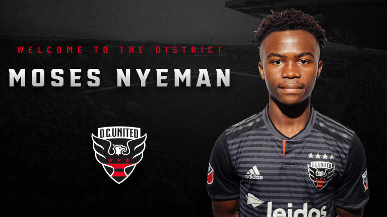 D.C. United have signed Academy product Moses Nyeman as the 13th Homegrown Player in club history -