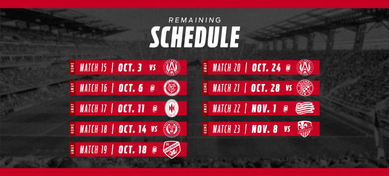 D.C. United and MLS Announce Remaining Regular Season Schedule - Schedule
