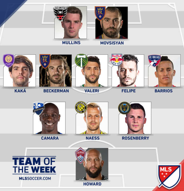 Mullins and Acosta named to MLS Team of the Week | Week 25 -