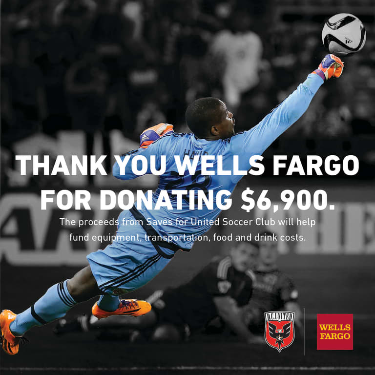 D.C. United and Wells Fargo raise $6,900 for United Soccer Club -