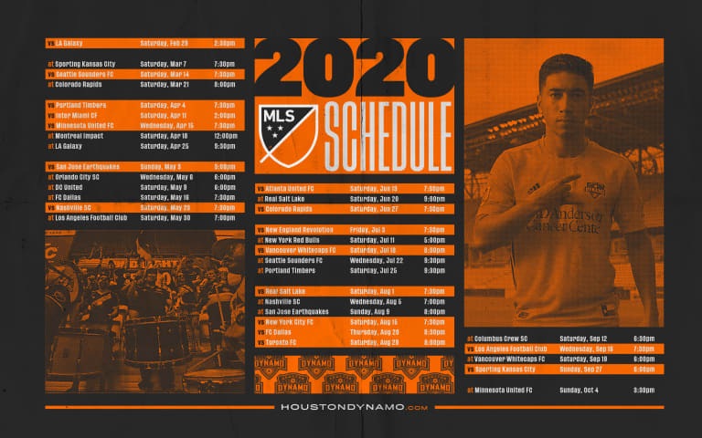 Houston Dynamo Announce 2020 Schedule  -