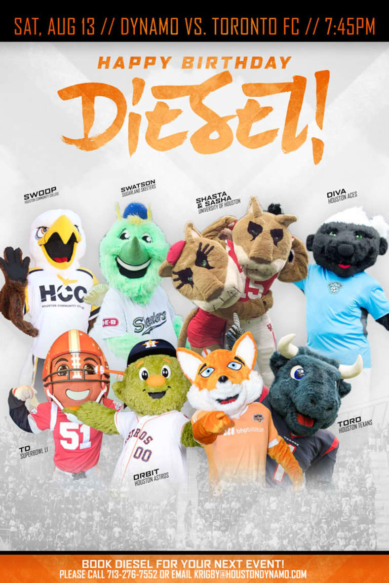 Celebrate Diesel's birthday at #HOUvTOR -