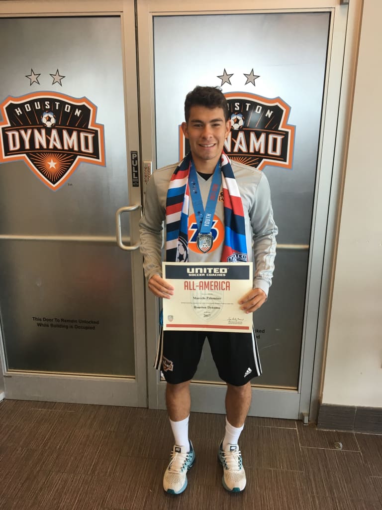Dynamo Academy's Marcelo Palomino named United Soccer Coaches Youth All-American -