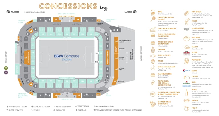 Get your taste buds ready for fresh concessions upgrades at BBVA Compass Stadium in 2018 -