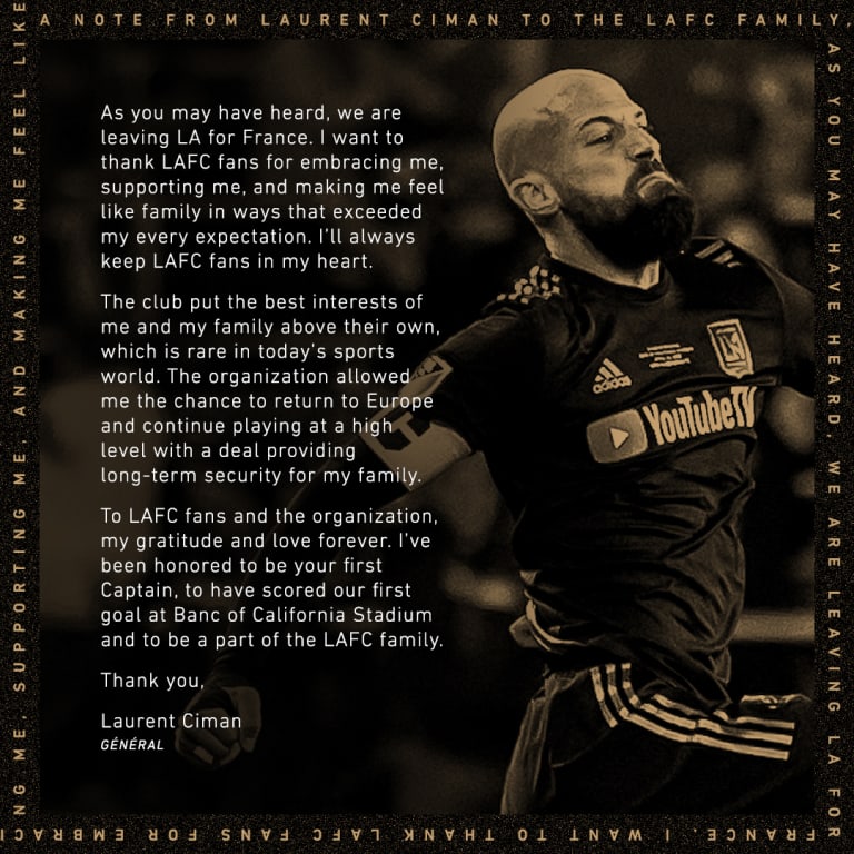Laurent Ciman Says Goodbye To The LAFC Family -