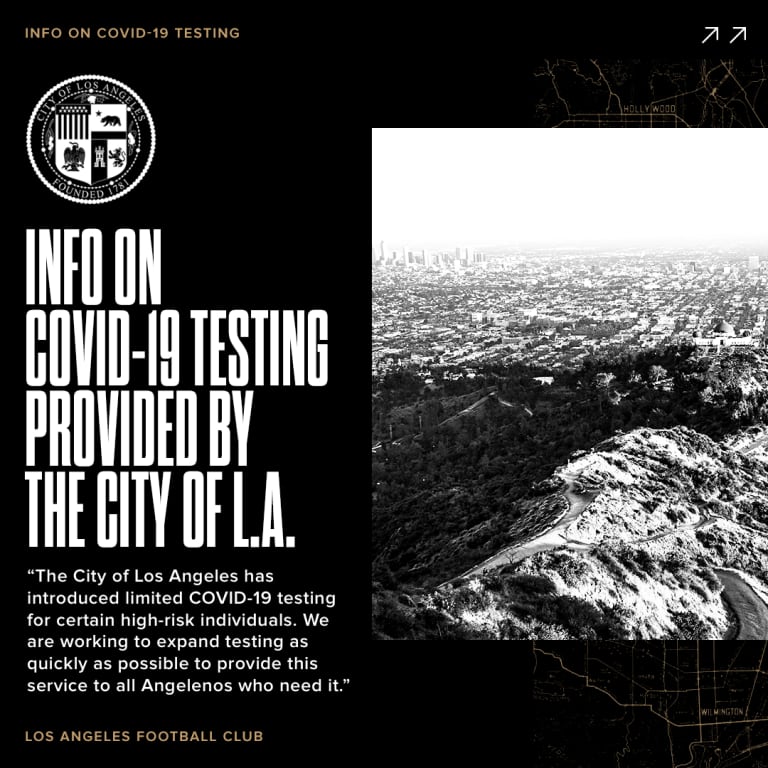 Mayor Eric Garcetti Announces COVID-19 Testing Is Available Provided By The City Of Los Angeles -