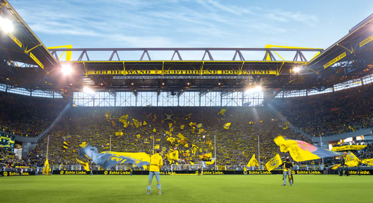 Passion, Yellow Wall Unites BVB & LAFC Supporters -