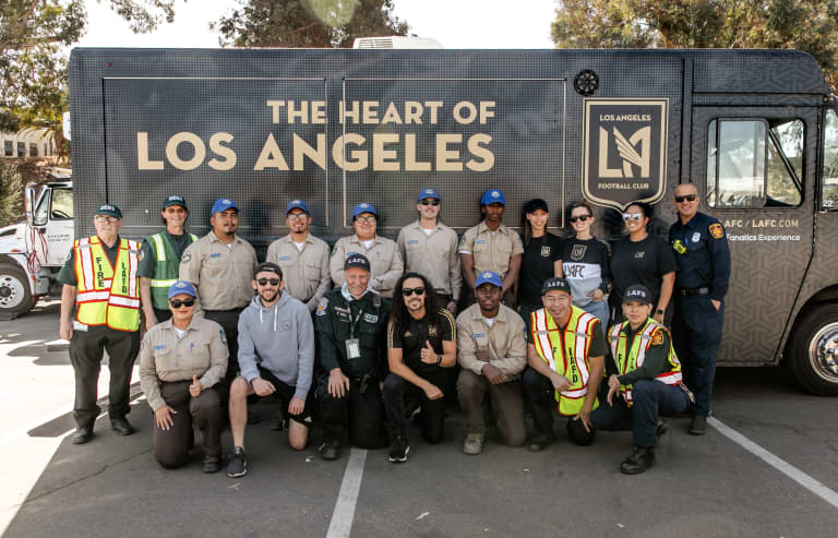 LAFC Fans Deliver Water And Drinks To Firefighters And Victims Of Los Angeles Wildfires 10/30/19 - https://la-mp7static.mlsdigital.net/elfinderimages/Photos/Events/191030_WaterDonationFirefighters/191030_LAFD_IB_23.jpg