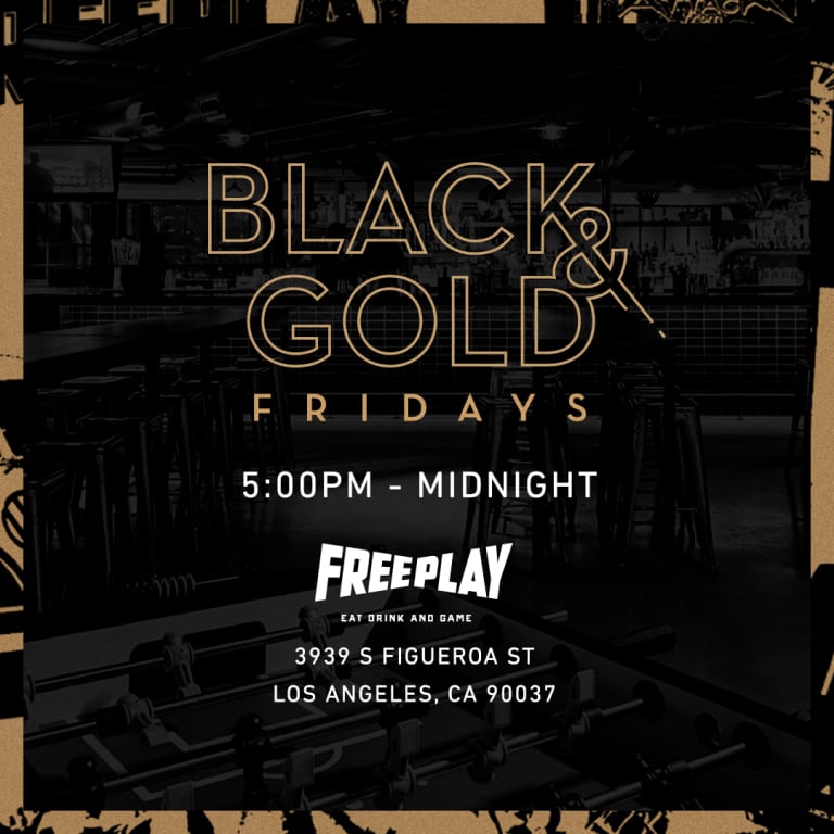 Black & Gold Fridays At Free Play -