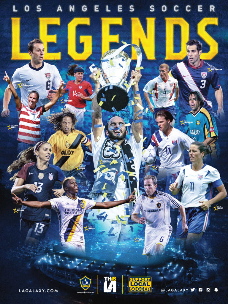 Get your hands on a free Los Angeles Legends poster this Sunday at Support Local Soccer Night -