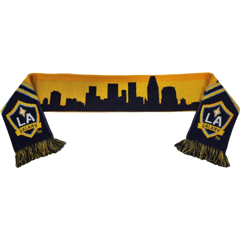Shop smart for the LA Galaxy fan in your life with our Holiday Gift Guide - LA Galaxy City Skyline Scarf