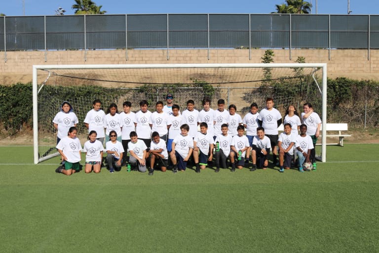 LA Galaxy Foundation put on soccer clinic for Inner City Education Foundation Soccer Academy -