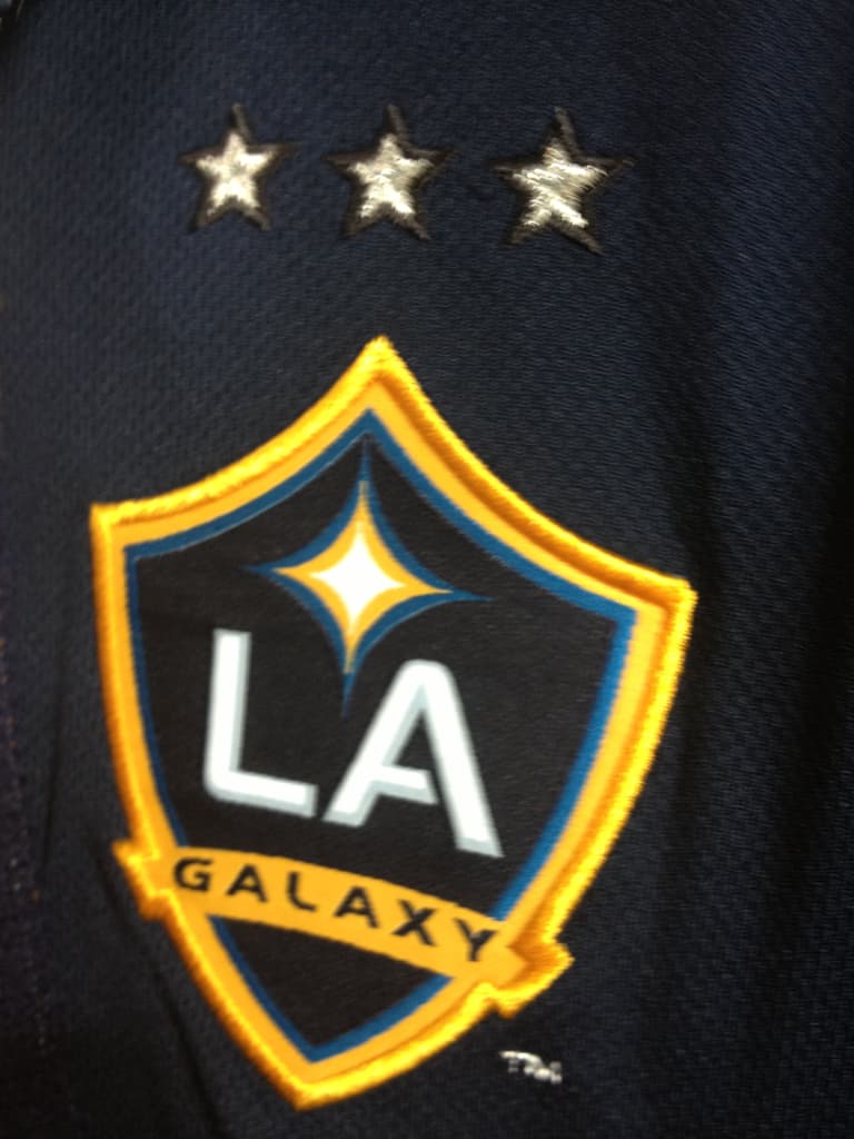 The LA Galaxy's logo for 2013 pops up at The HDC's Team LA store -