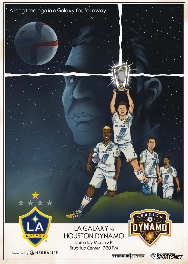LA Galaxy unveil commemorative match poster for Houston Dynamo match -
