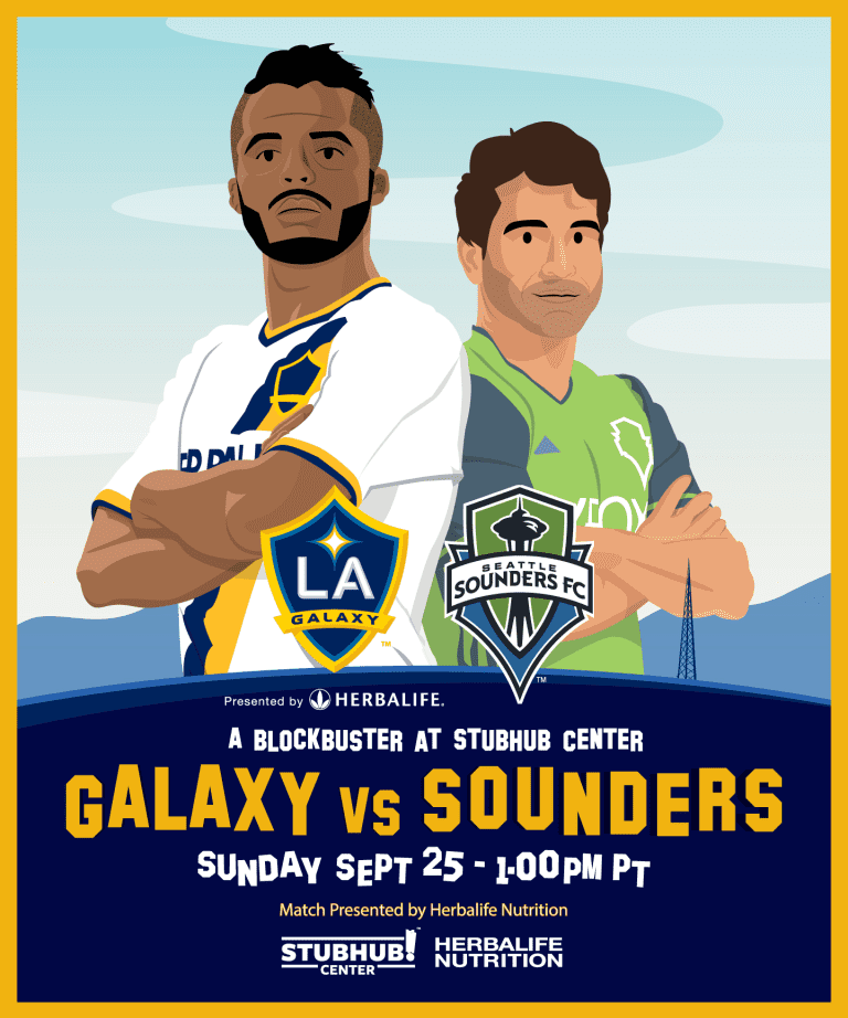 LA Galaxy unveil match poster for September 25 match vs. Seattle Sounders -