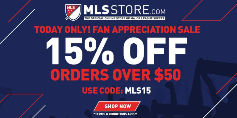 Deal alert! MLS' Fan Appreciation Sale is giving soccer fans 15% off orders of $50 or more -