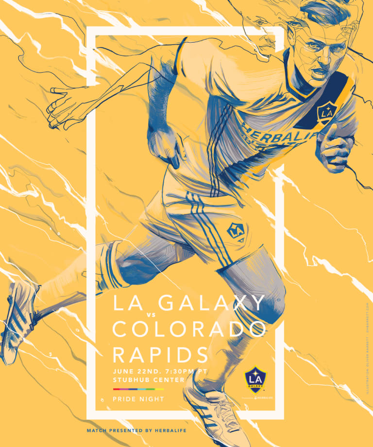 LA Galaxy unveil match poster for June 22 Pride Night against the Colorado Rapids -