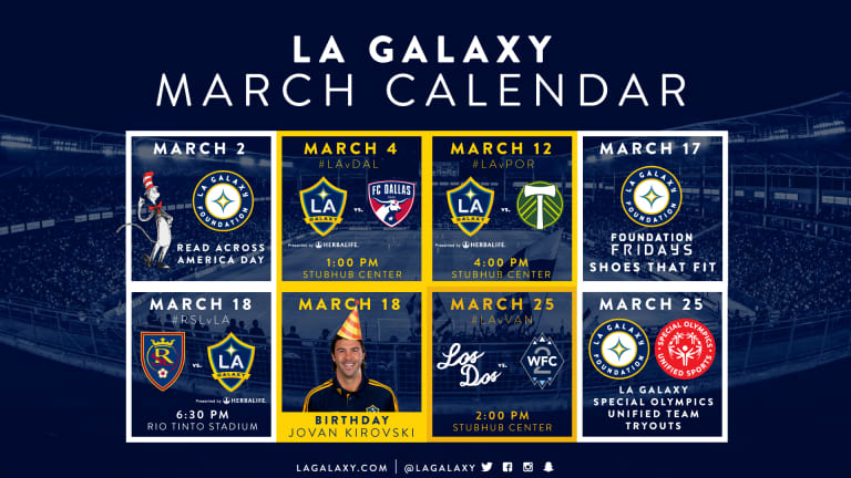 It's finally March! Here's a rundown on everything going on this month -