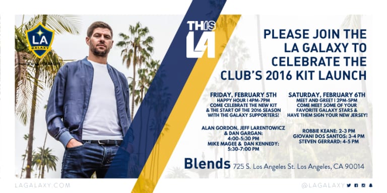 LA Galaxy to create Pop-up Shop in DTLA for launch of new 2016 Primary Kit -