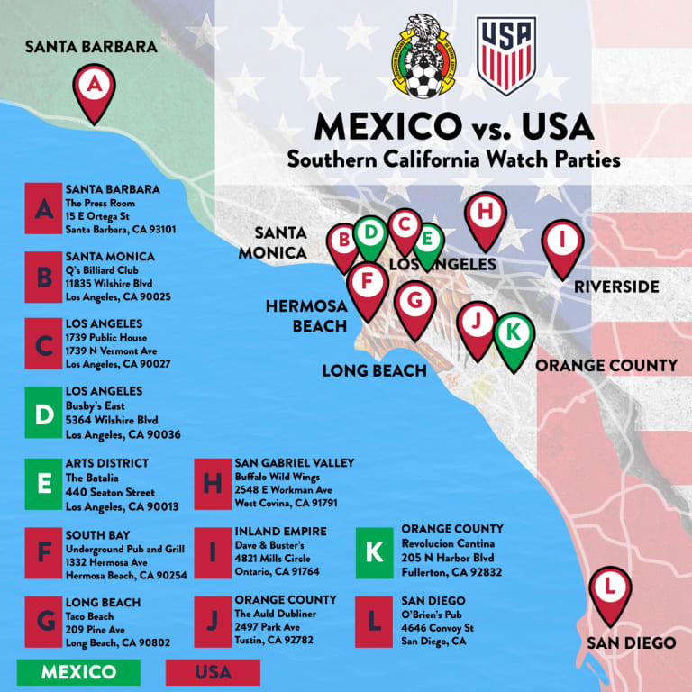 Where to watch the big game in SoCal: The ultimate viewing party guide for USA vs. Mexico   -