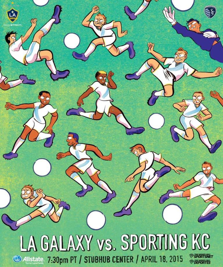 Galaxy unveil commemorative match poster for Sporting Kansas City match -