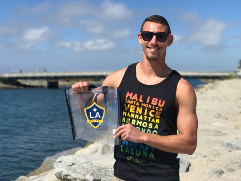 Check out the LA Galaxy-branded clear bag we’re giving away at today's game -