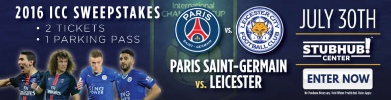 Enter the 2016 ICC Sweepstakes for a chance to win two tickets to Paris Saint-German vs. Leicester City at StubHub Center! -