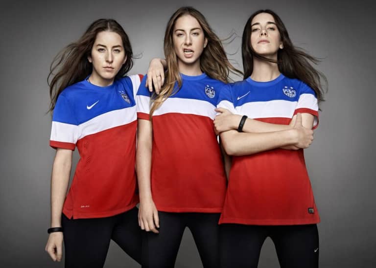 U.S. Soccer unveils their new away uniforms for the 2014 FIFA World Cup -