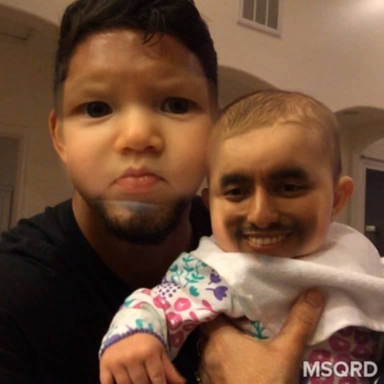 A.J. DeLaGarza did a face swap with his family and it was both terrifying and hilarious -