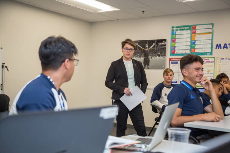 LA Galaxy Director of Education Stefanie Baduria instilling club’s athletes with a passion for learning off the pitch -