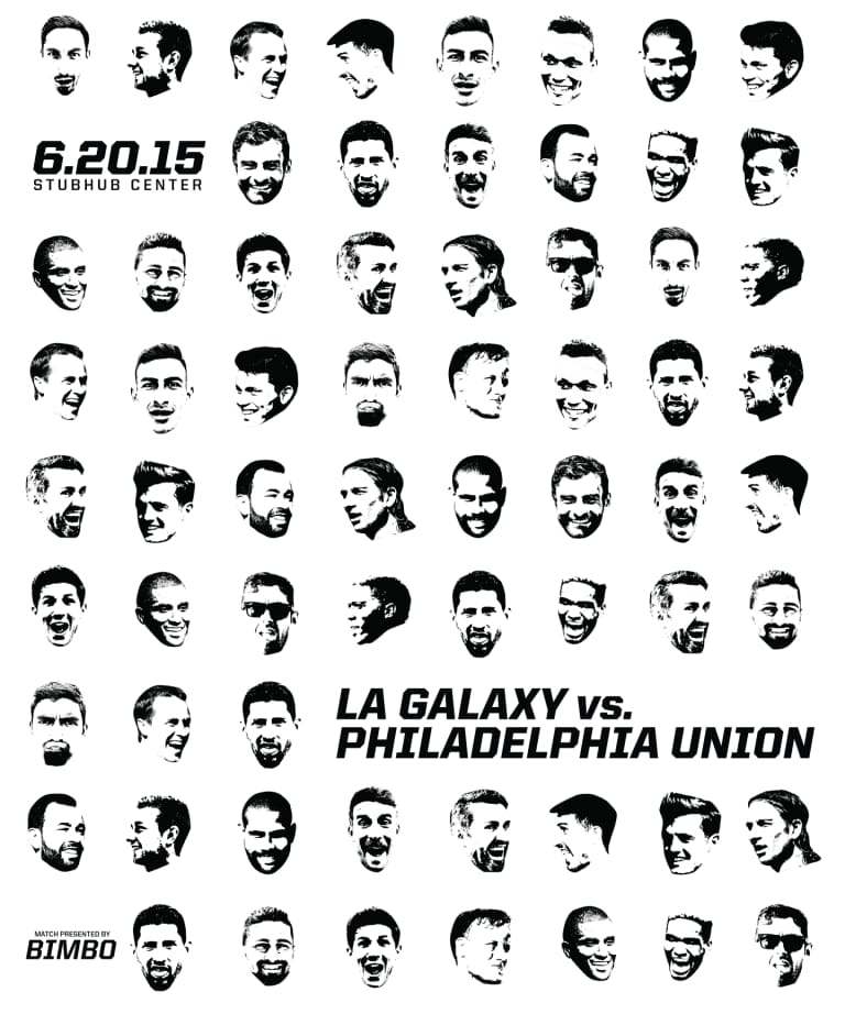 LA Galaxy unveil commemorative match poster for Philadelphia Union match -