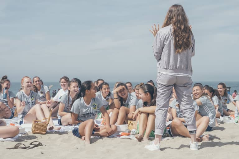Girls’ LA Galaxy Academy takes on training session and sustainability challenge with adidas -