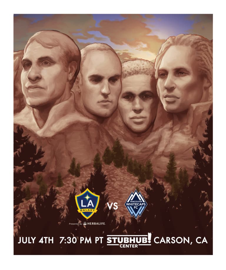 LA Galaxy unveil match poster for July 4 match vs. Vancouver Whitecaps FC -