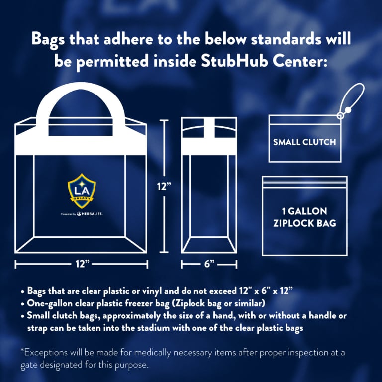 Today! StubHub Center updated bag policy in effect for Open Cup match vs. SRFC -