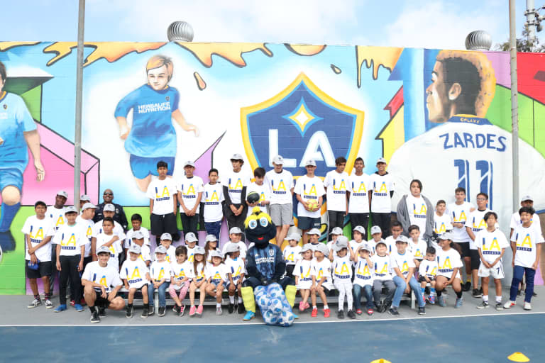 LA Galaxy Foundation hold community clinic at Jim Thorpe Park in Hawthorne -