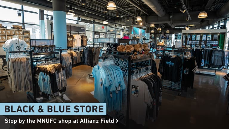 Visit the MNUFC Black and Blue Store at Allianz Field.