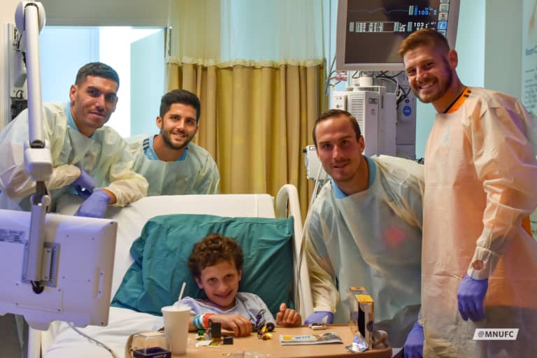 Minnesota Children's Hospital Patients Visited By MNUFC Players -