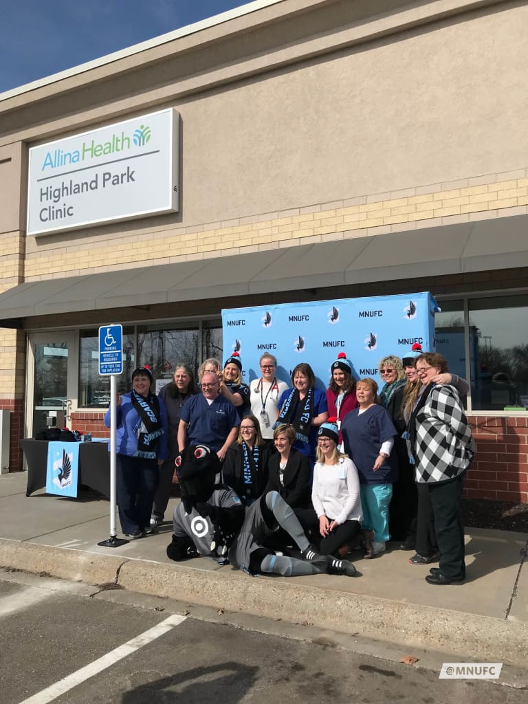 MNUFC hangs out with Allina Health -