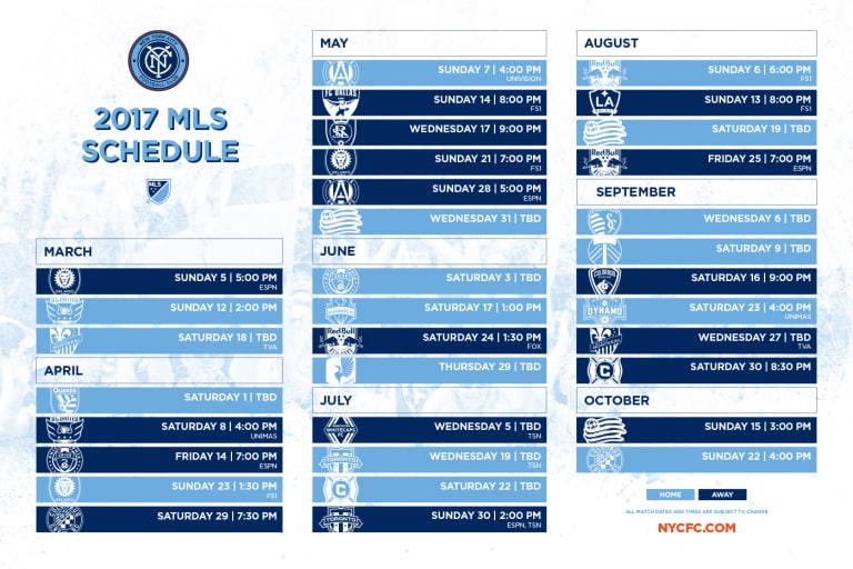 2017 MLS Schedule Released -