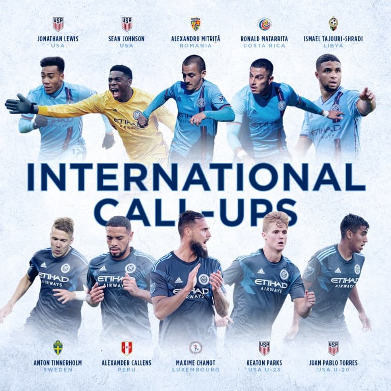 10 NYCFC Players Called Into National Team Duty -
