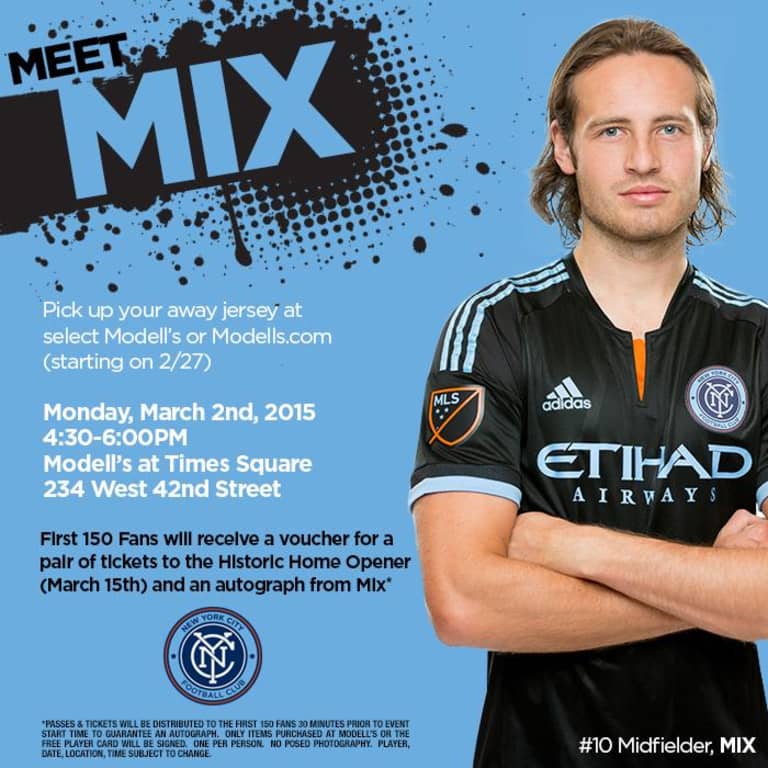 Meet Mix at Modell's on March 2 -