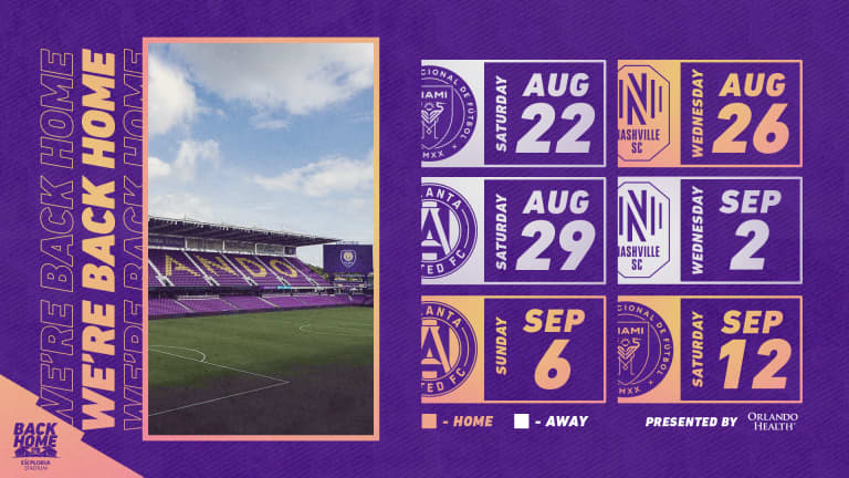 Orlando City SC Announces Schedule for In-Market Continuation of Play -