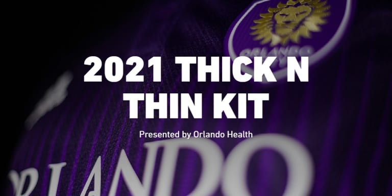 Orlando City SC Unveils 2021 Thick N Thin Home Kit Presented by Orlando Health - 2021 THICK N THIN KIT