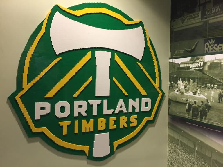 From the Stands | Tony Lusk combines 20,000 LEGO bricks to recreate massive Portland Timbers crest -