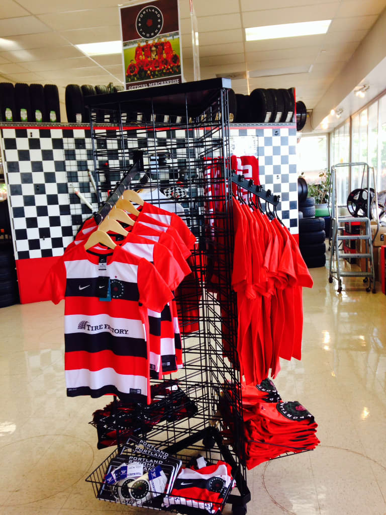 Thorns FC gear now available at select Tire Factory stores around Portland -