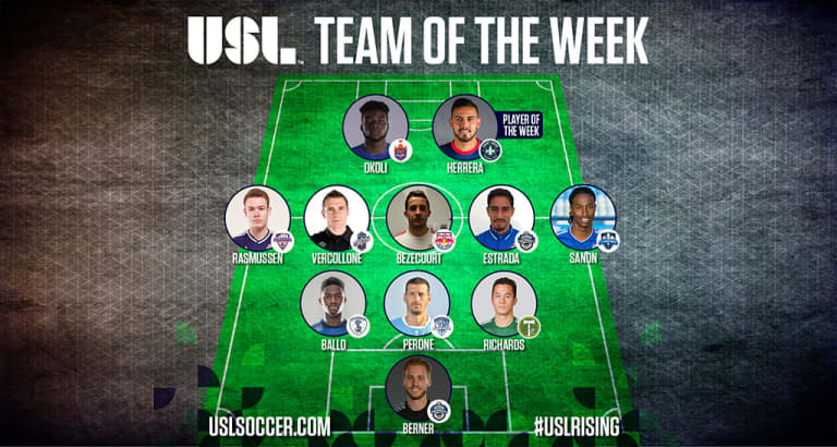 T2's Brent Richards named to USL Team of the Week (Wk 25) -