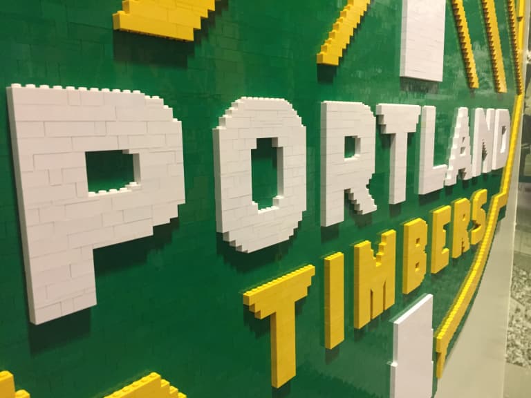 From the Stands | Tony Lusk combines 20,000 LEGO bricks to recreate massive Portland Timbers crest -