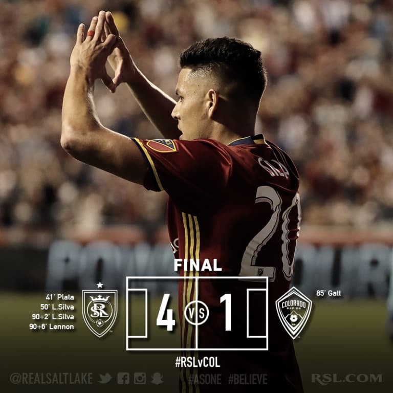 Real Salt Lake Retains Rocky Mountain Cup with 4-1 Win Over Colorado -