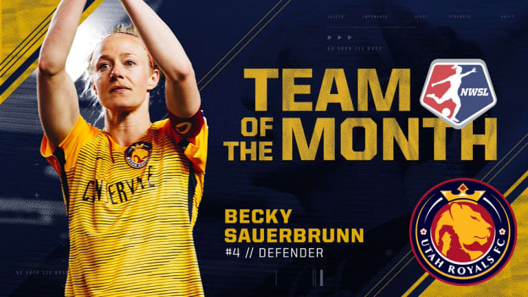 Sauerbrunn Named to NWSL Team of the Month -