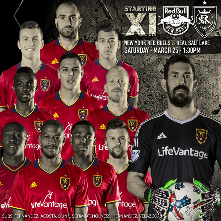 Starting XI against RBNY  -